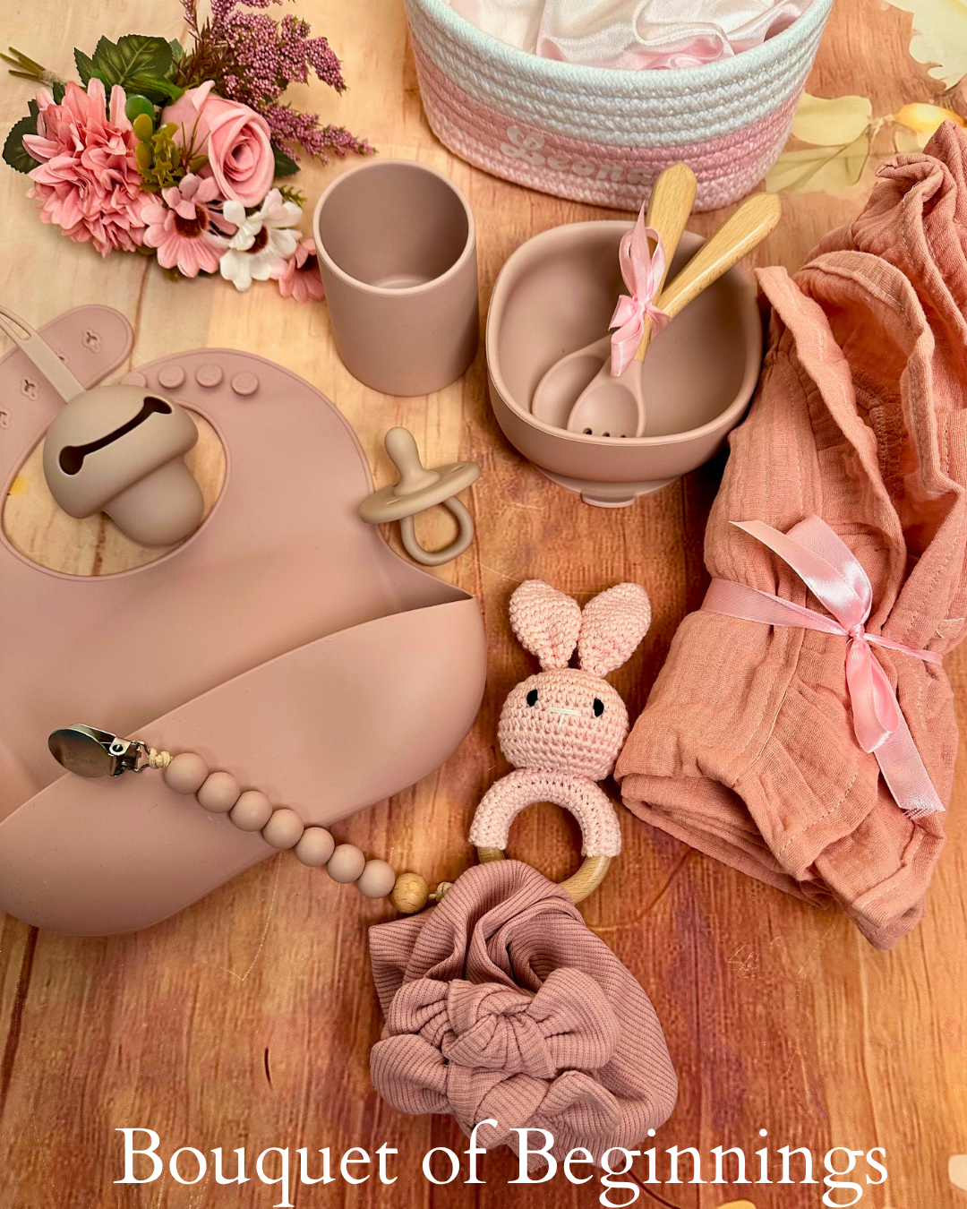 14-piece-Baby's First Bundle - Rose Pink