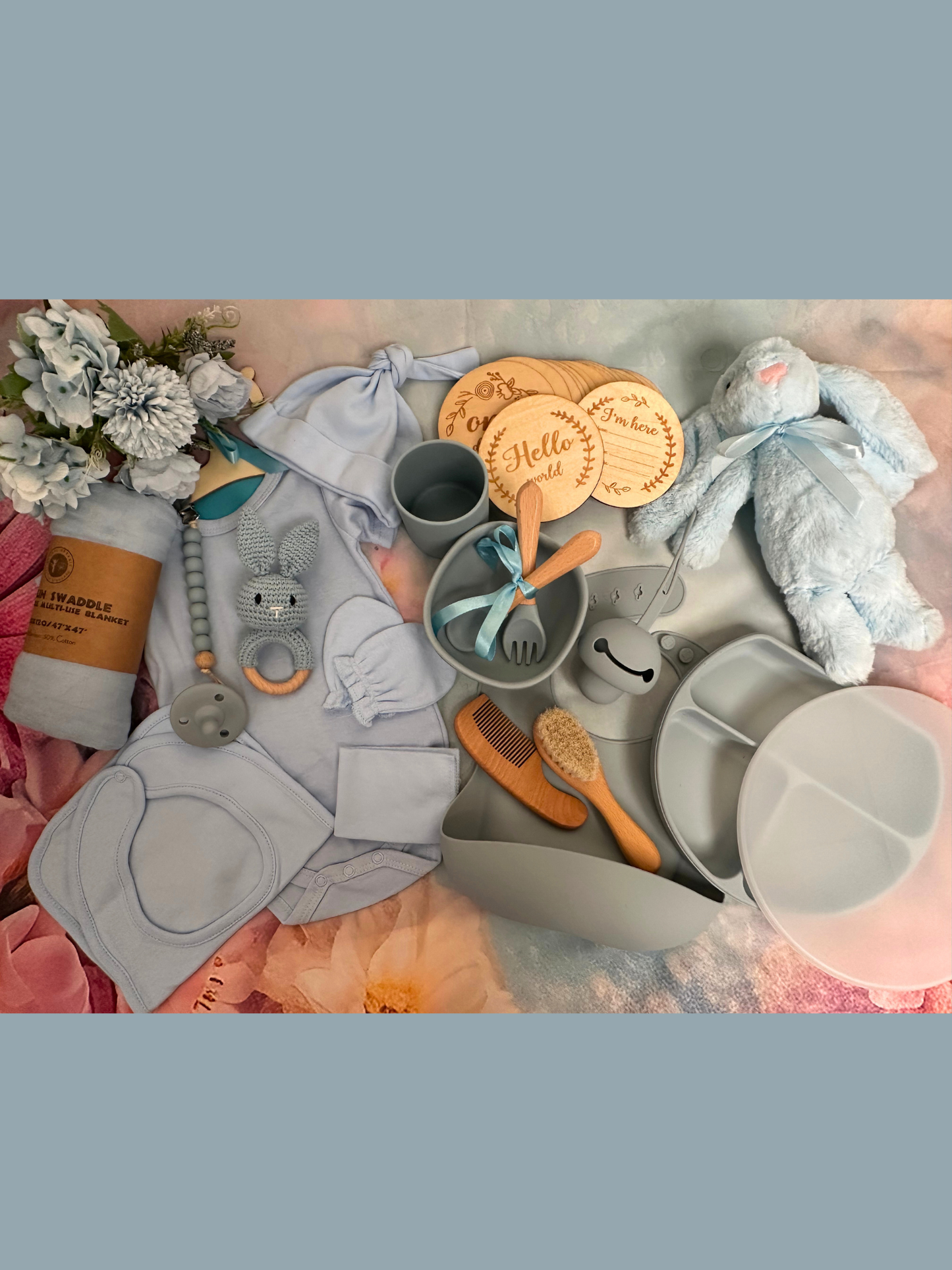 43-piece-Welcome Baby Boy Reception Basket