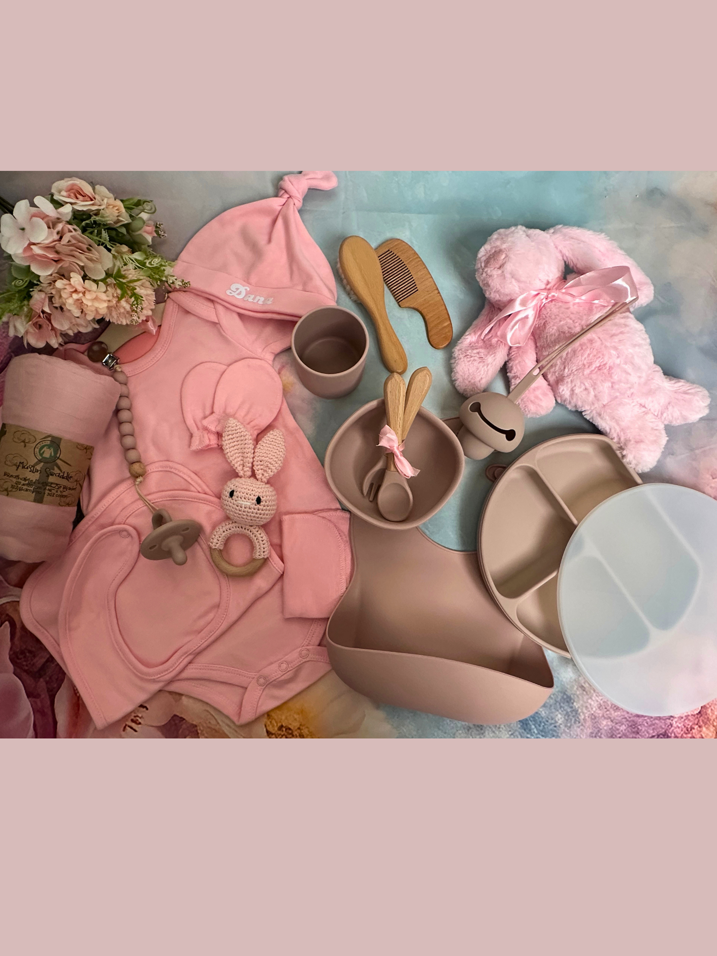 27-piece-Welcome Baby Girl Reception Basket