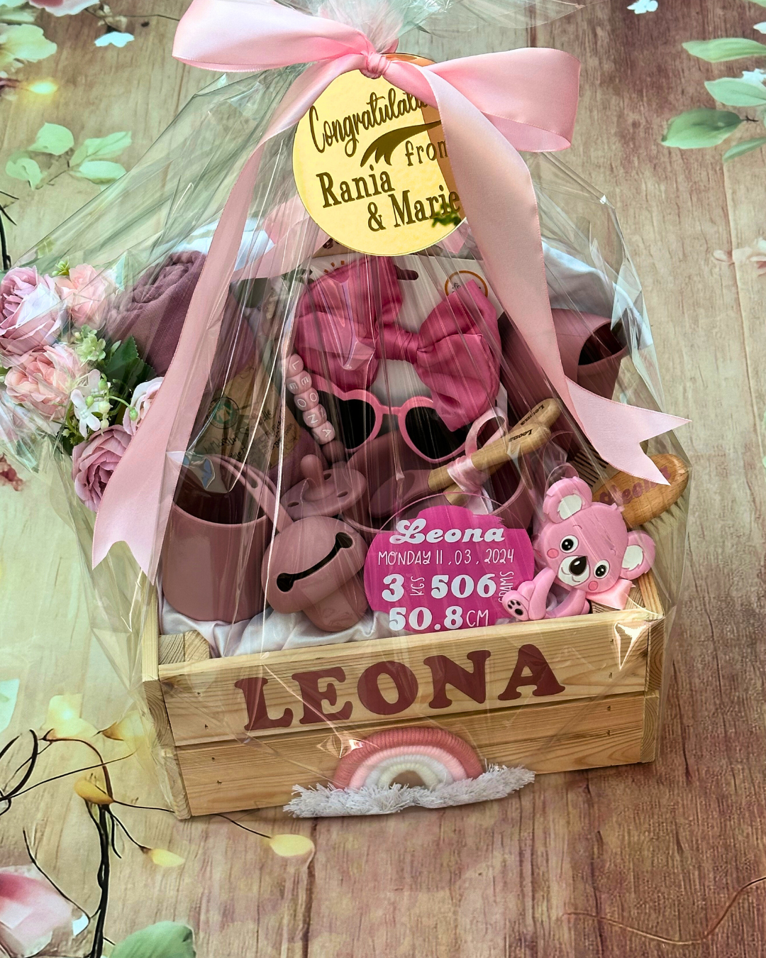 Bundle of Joy: Premium Baby Girl Gift Basket – 18 Essentials in Dusty Pink