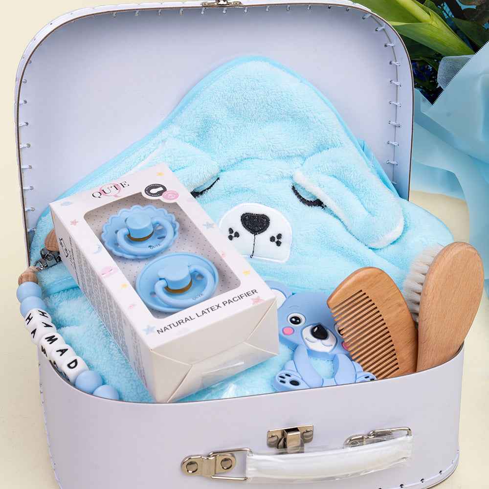8 pieces - Comfort & Care Baby Bath Set - Blue