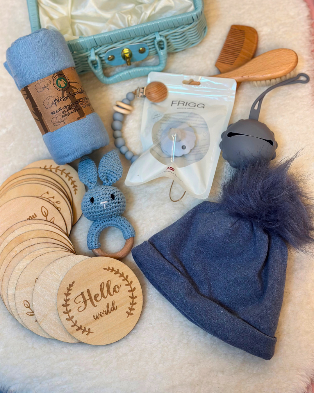 27-pieces-Blush Baby Hamper - Blue