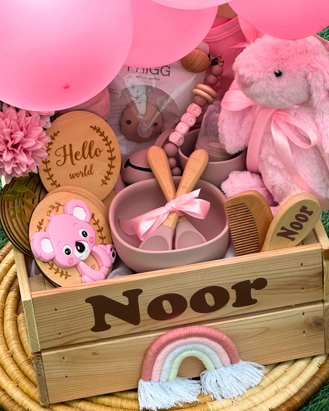 35-pieces-Bundle of Joy Celebration Basket - Pink