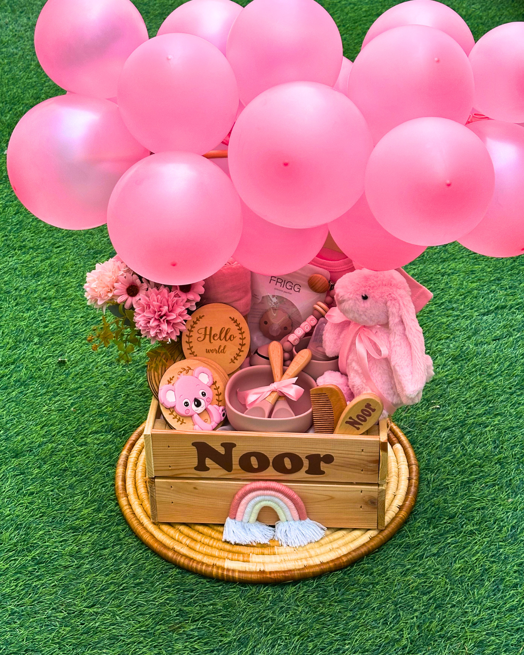 35-pieces-Bundle of Joy Celebration Basket - Pink