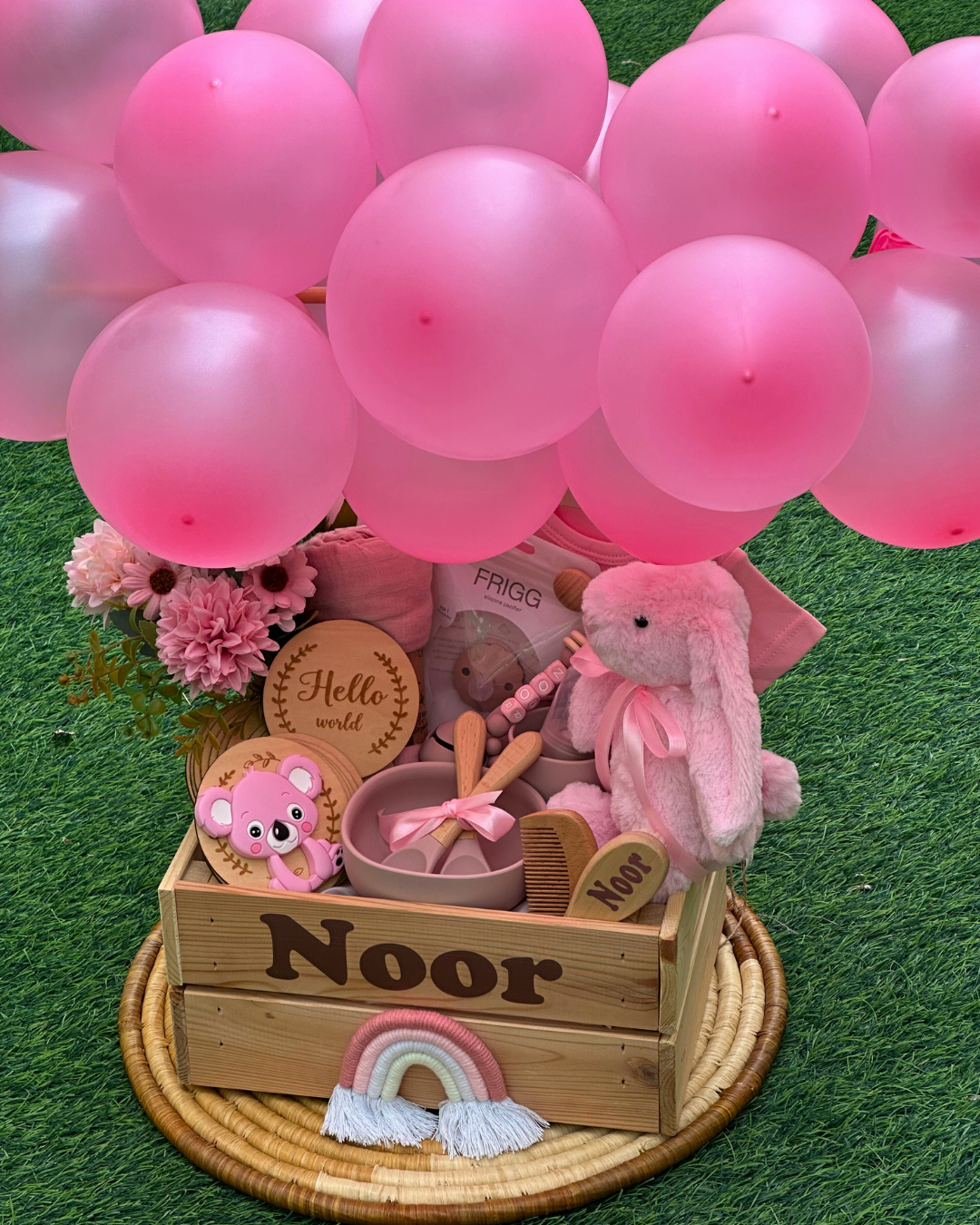 35-pieces-Bundle of Joy Celebration Basket - Pink