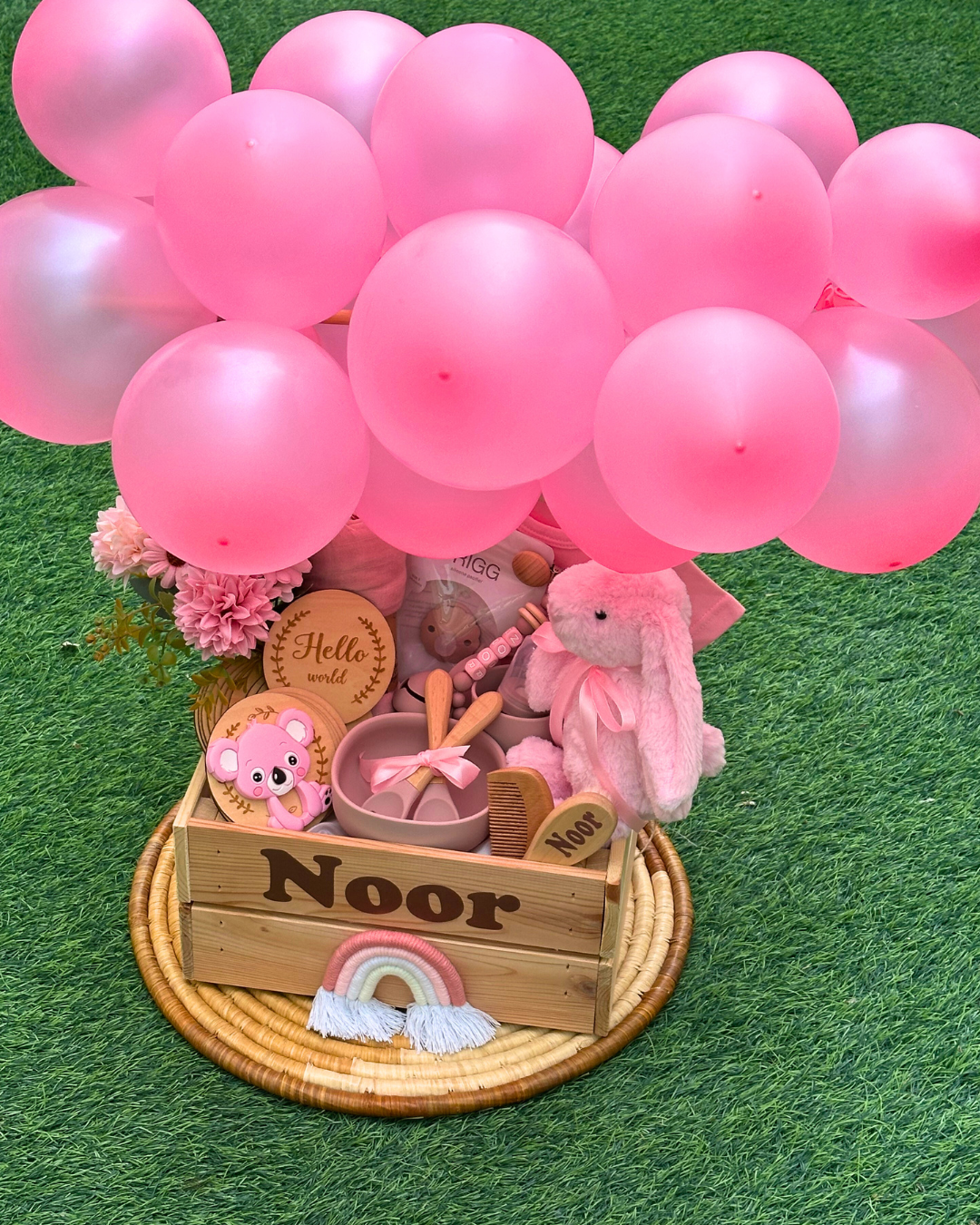 35-pieces-Bundle of Joy Celebration Basket - Pink