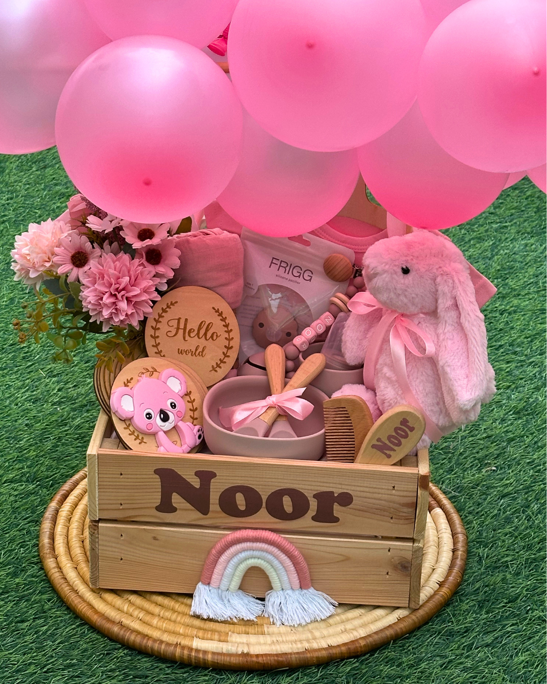 35-pieces-Bundle of Joy Celebration Basket - Pink