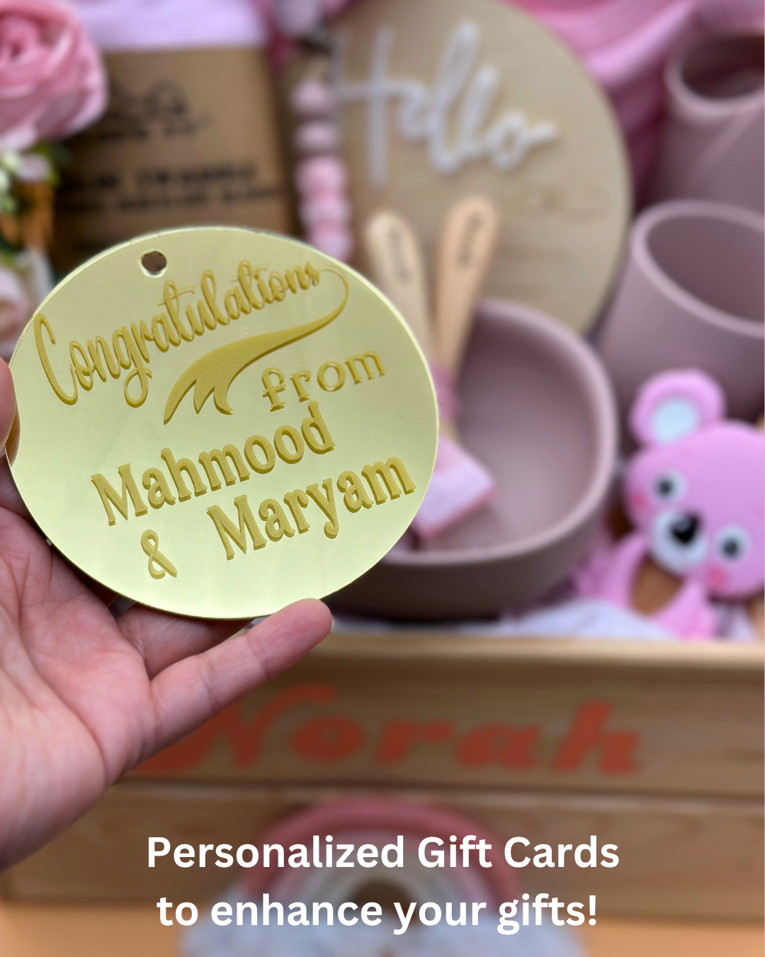 18-pieces - Bundle of Joy - Baby Girl Basket - Rose Pink