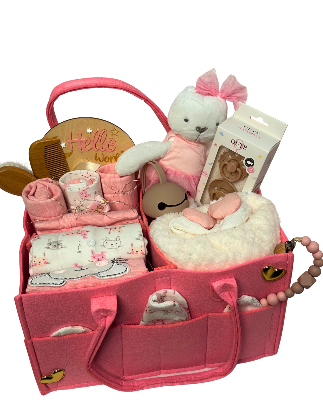 21-piece- Welcome to the World - Newborn Hamper - Baby Girl