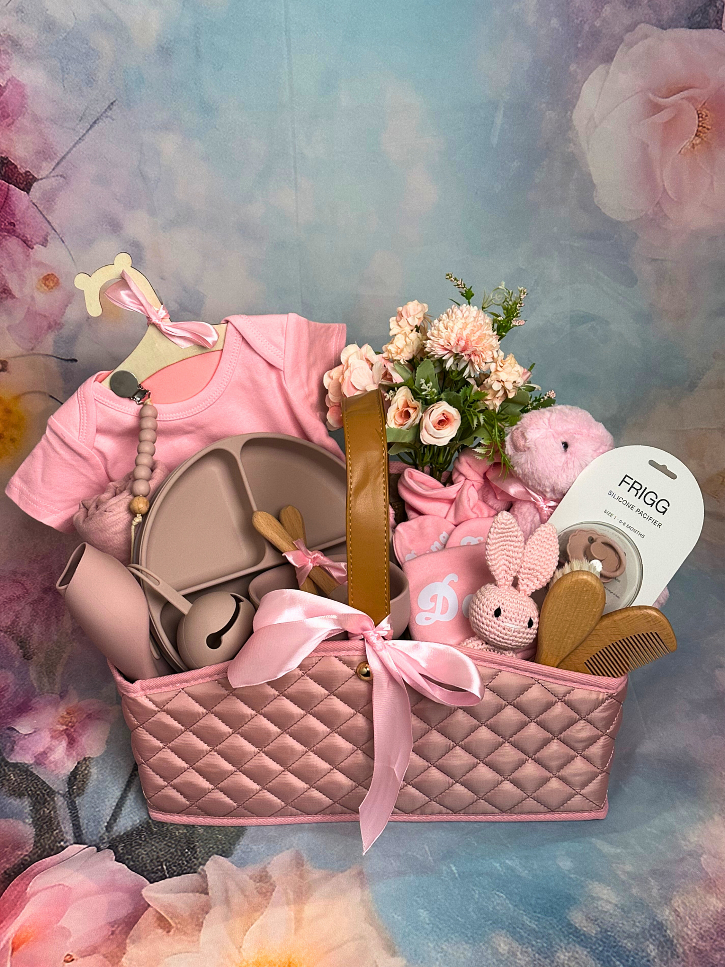 28-piece - Welcome Baby Girl Reception Basket