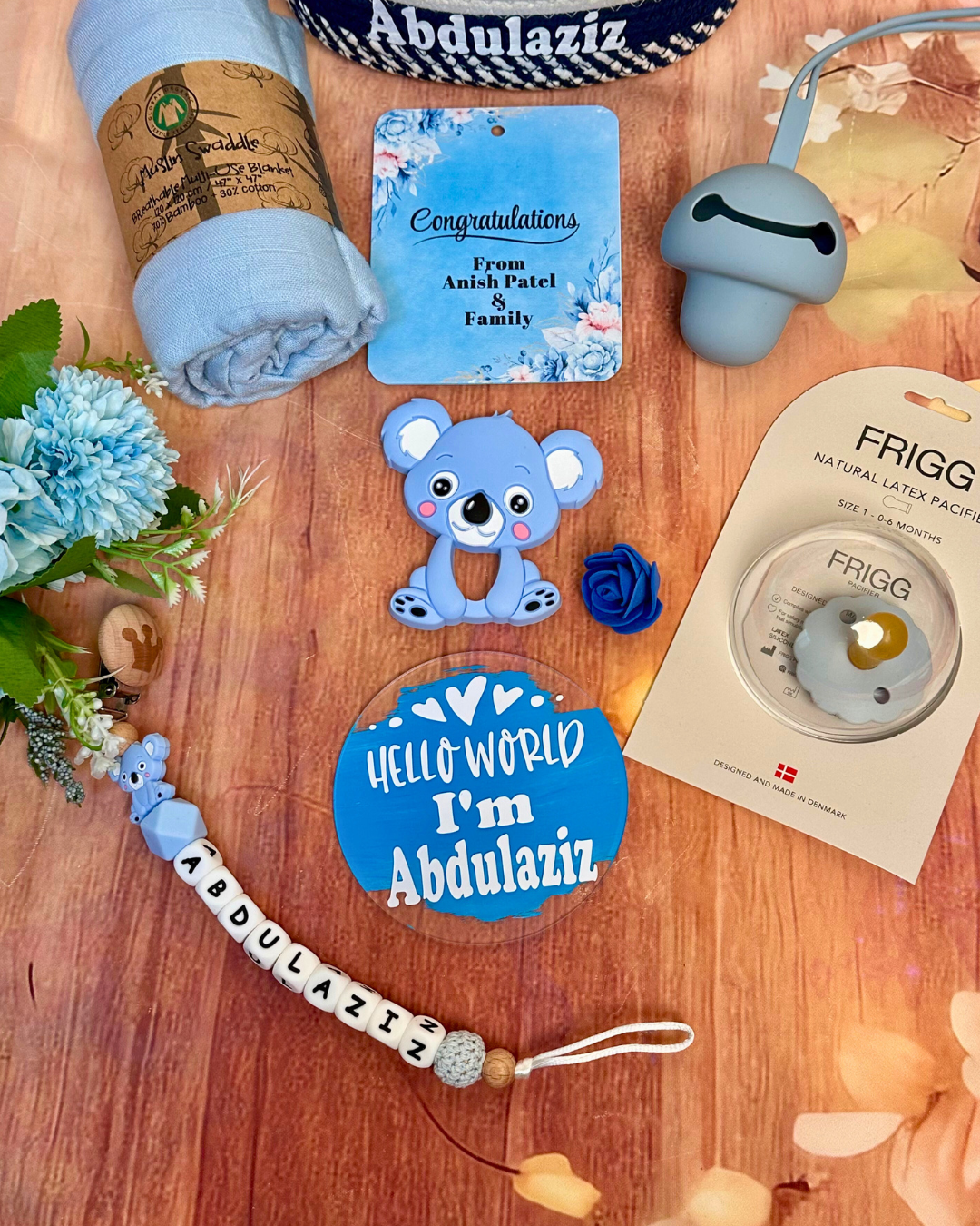 8-pieces-Baby Boy Basket