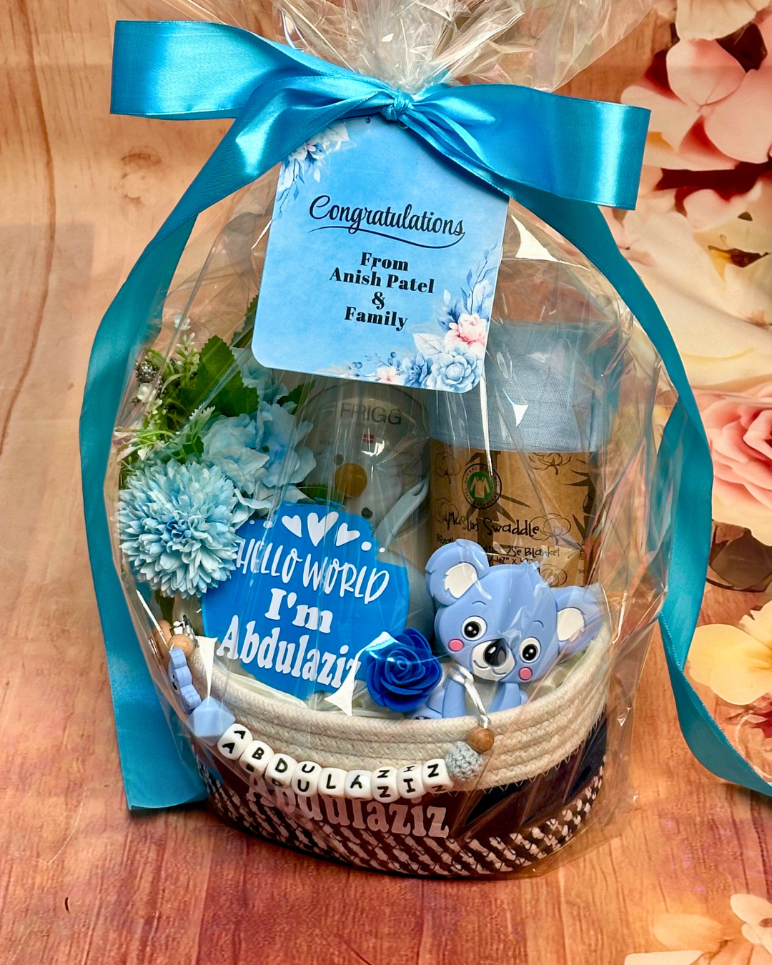 8-pieces-Baby Boy Basket