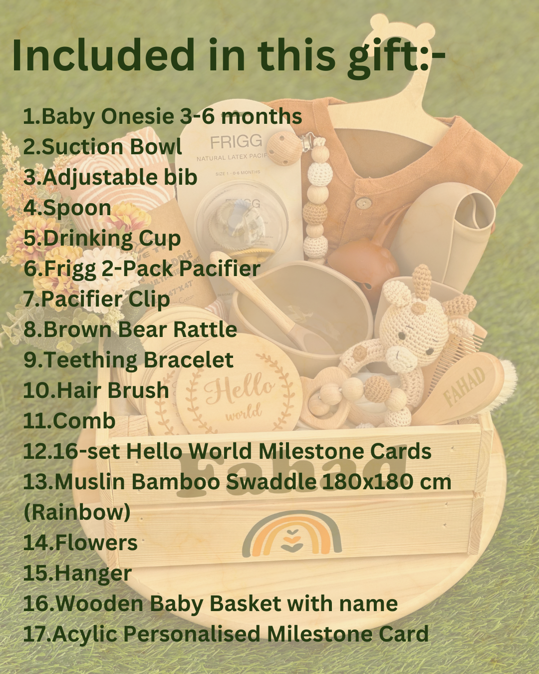 32-pieces - Sweet Snuggles Baby Basket