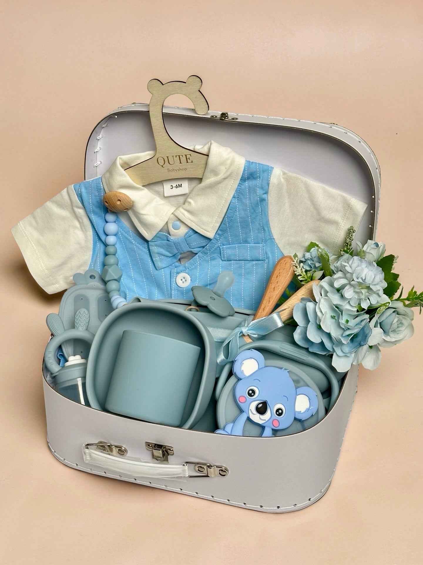 Little Gentleman's Keepsake Essentials - Blue and White