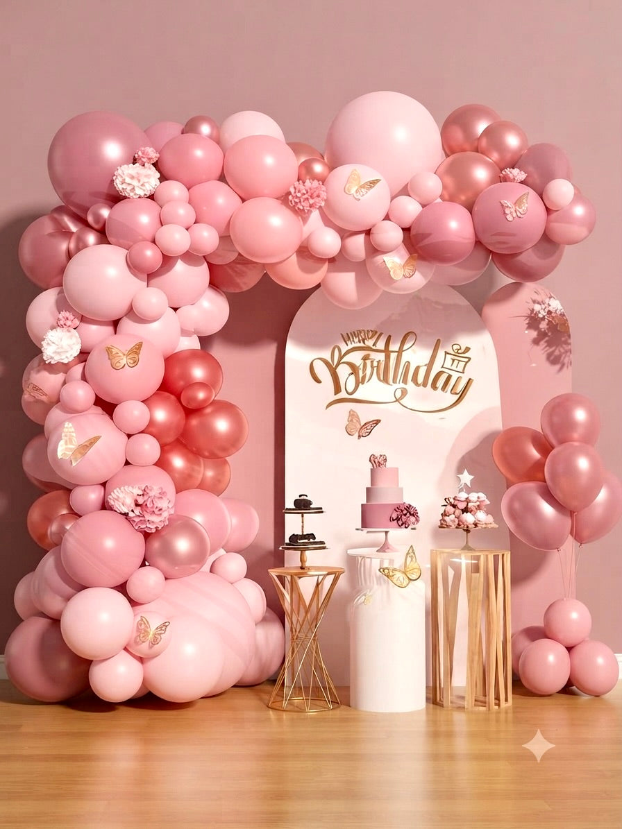 Balloon Decoration Qatar - Pink Opulence Balloon Arch Kit