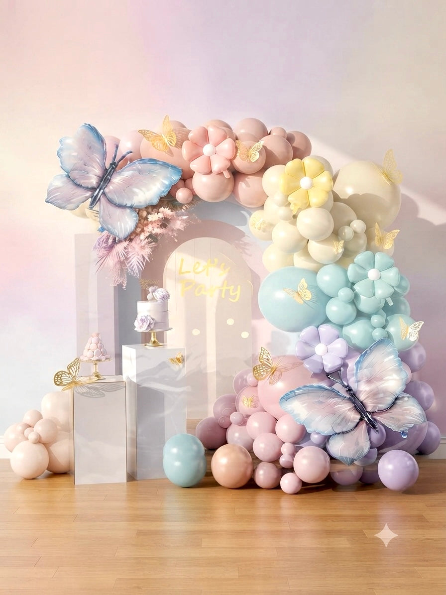 Balloon Decoration Qatar - Cotton Blush Balloon Garland