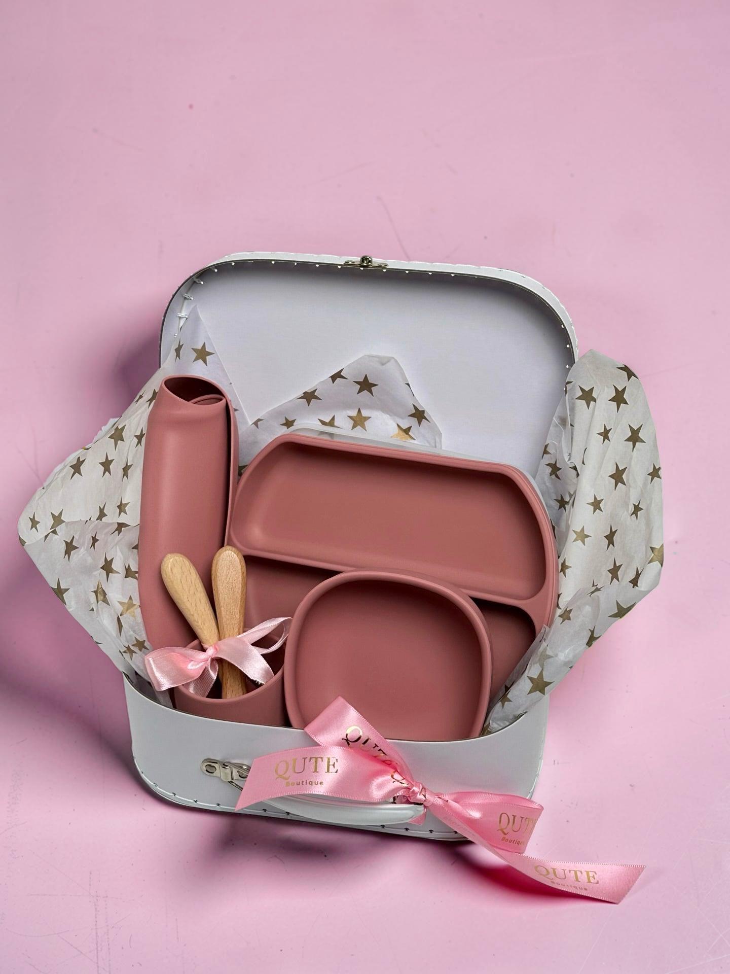 Creating Memories - Baby Feeding Set - Dusty Pink