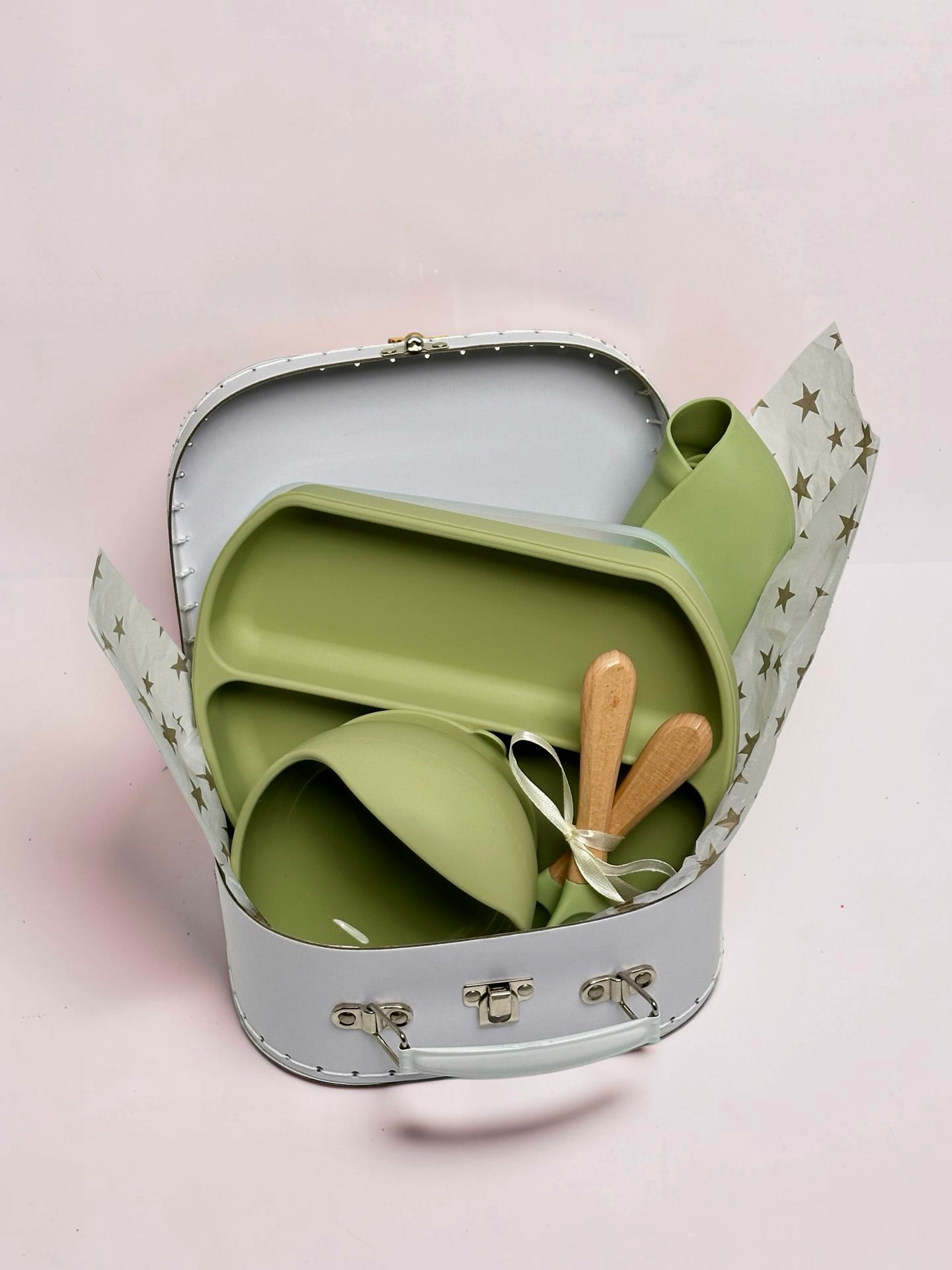 First Bites Gift Set - Olive Green