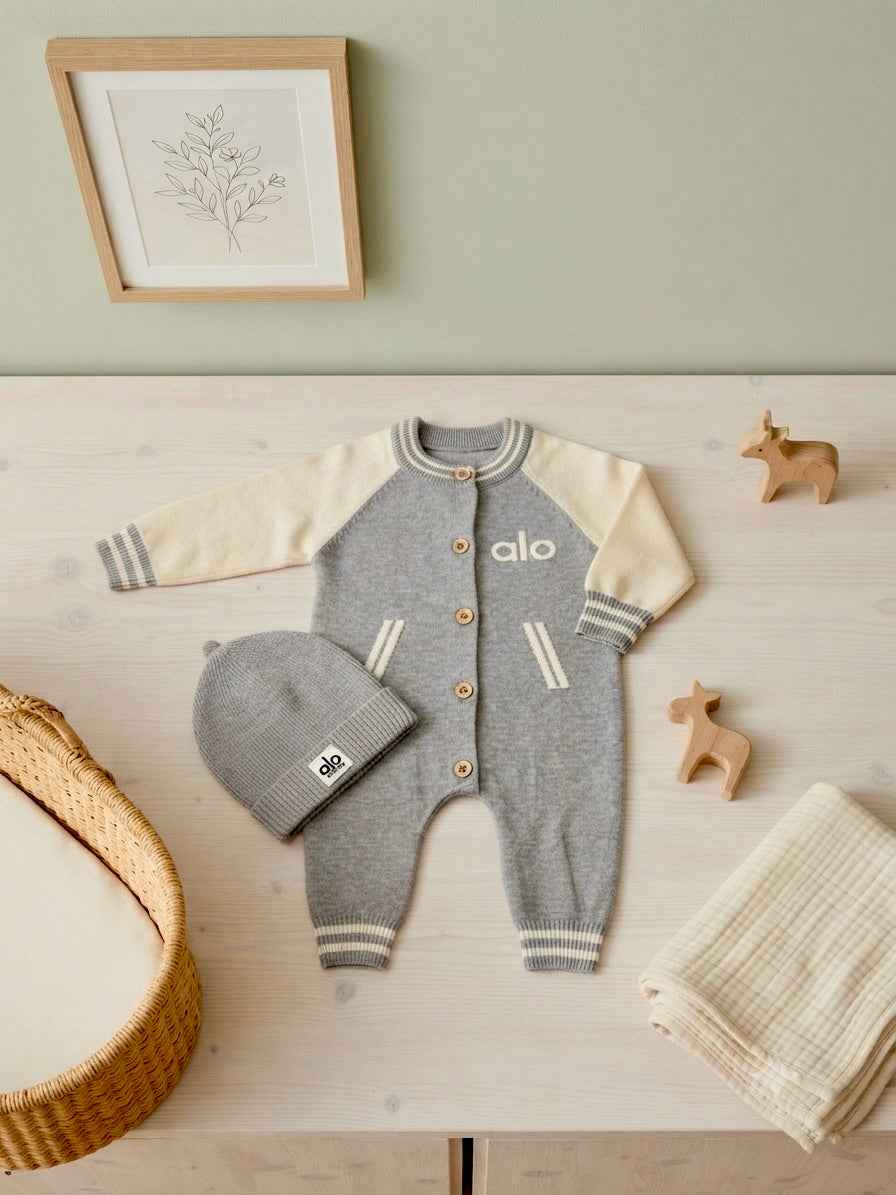 The Cozy Knit Grey - Baby Boy Gift Set