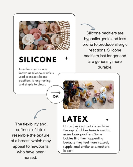 Latex Pacifiers vs. Silicone Pacifiers: Making the Best Choice for Your Baby!