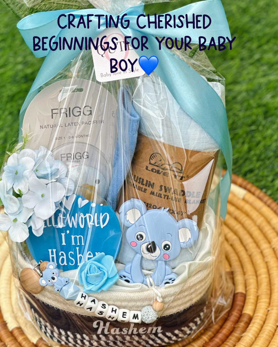 8-pieces-Baby Boy Basket