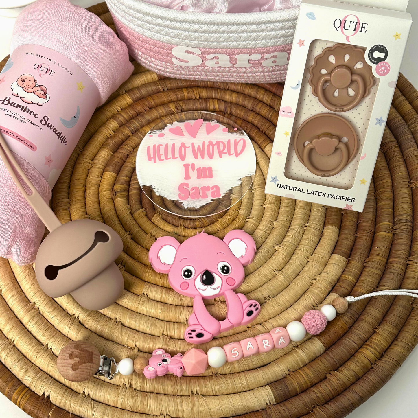8-pieces -Baby Girl Basket