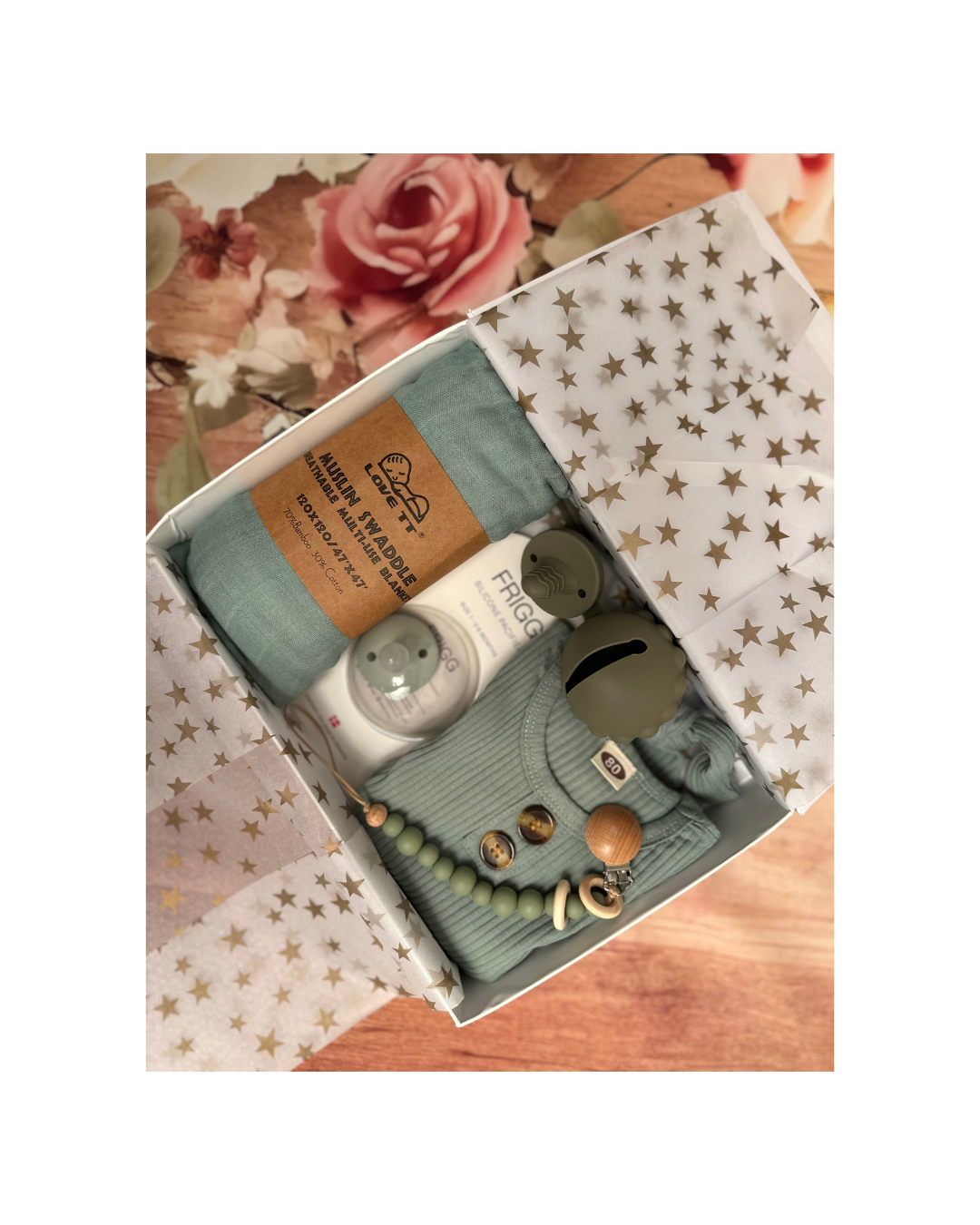 7 pieces - Snuggle & Soothe Baby Package - Sage Green