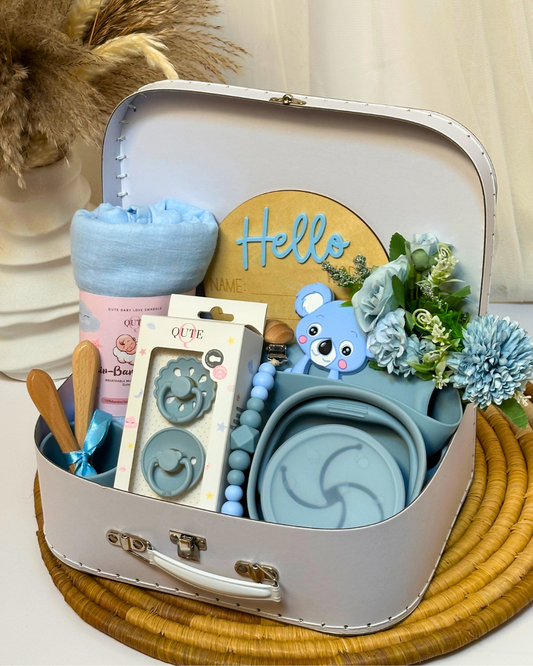 16-pieces-Baby's First Journey Case-Dusty blue