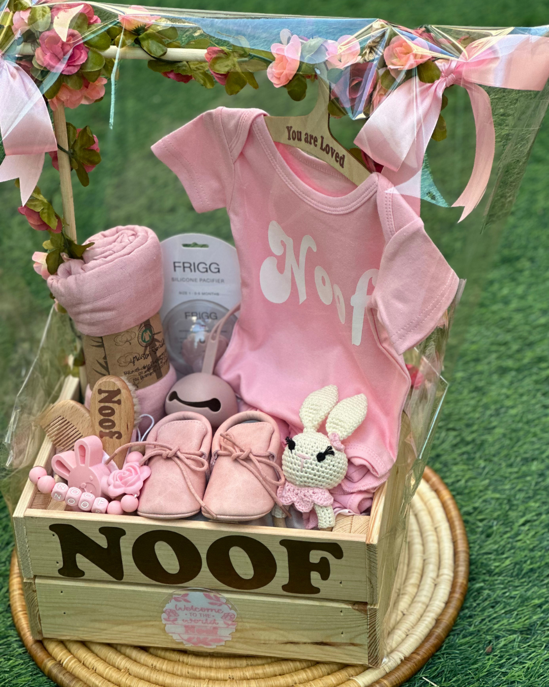 22-pieces Celebration Baby Basket - Welcome Baby Girl