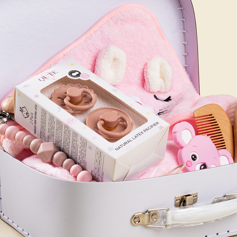 8 - piece-Comfort and Care Keepsake Baby Bath set - Baby Girl