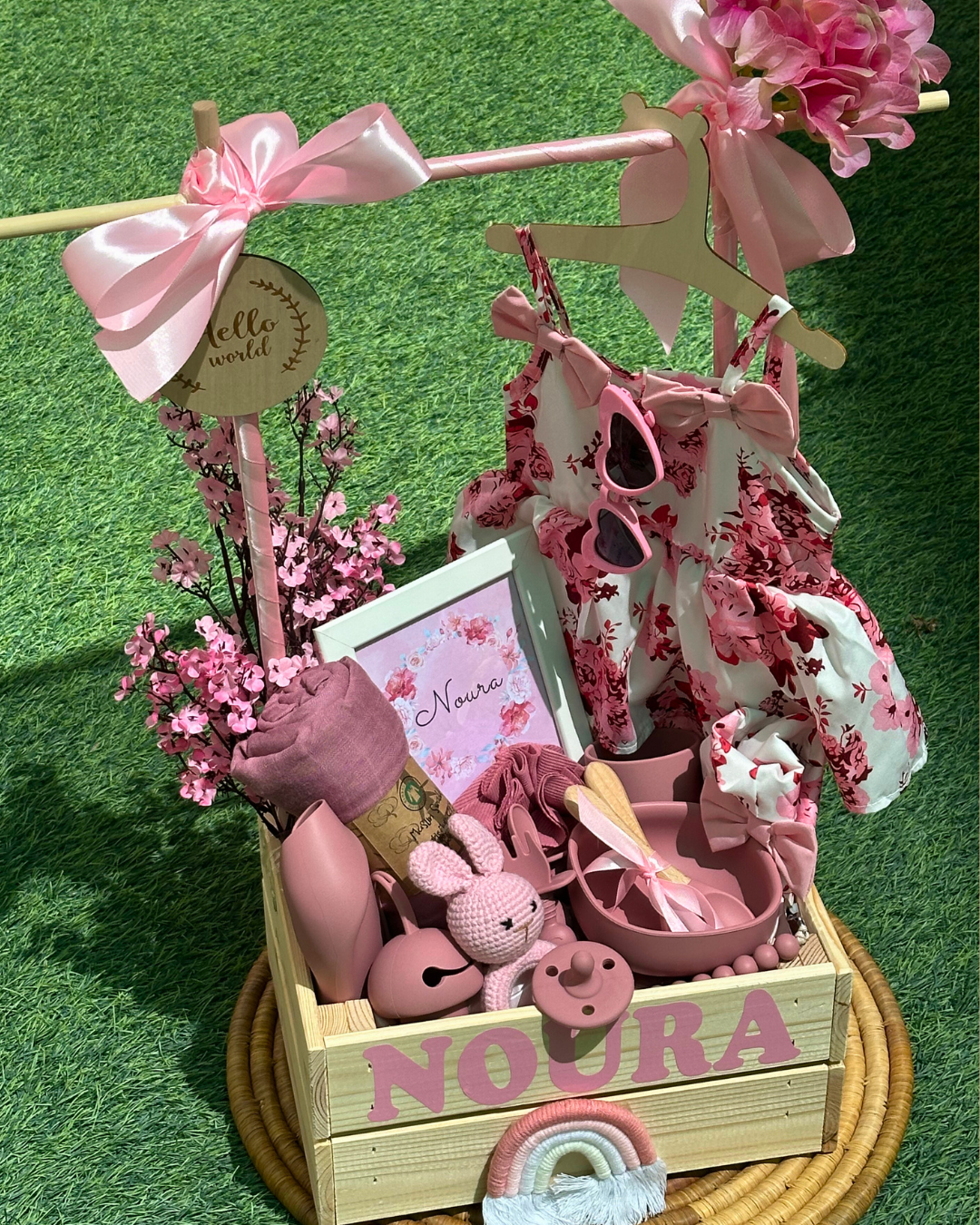 23-pieces - Bundle of Joy Keepsake Basket - Pink Paradise