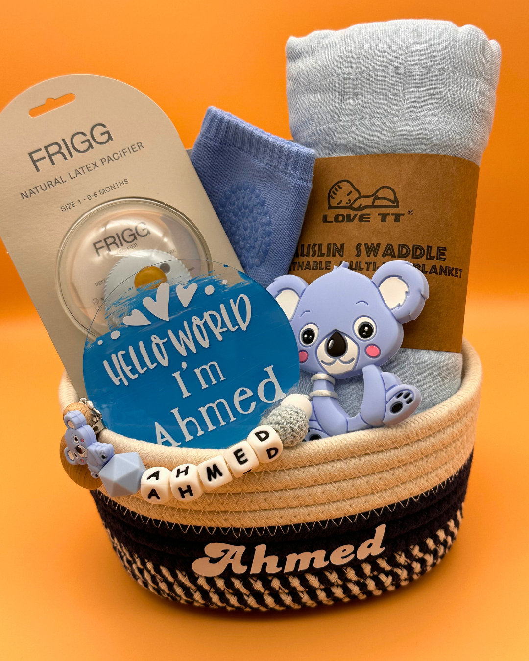 8-pieces-Baby Boy Basket