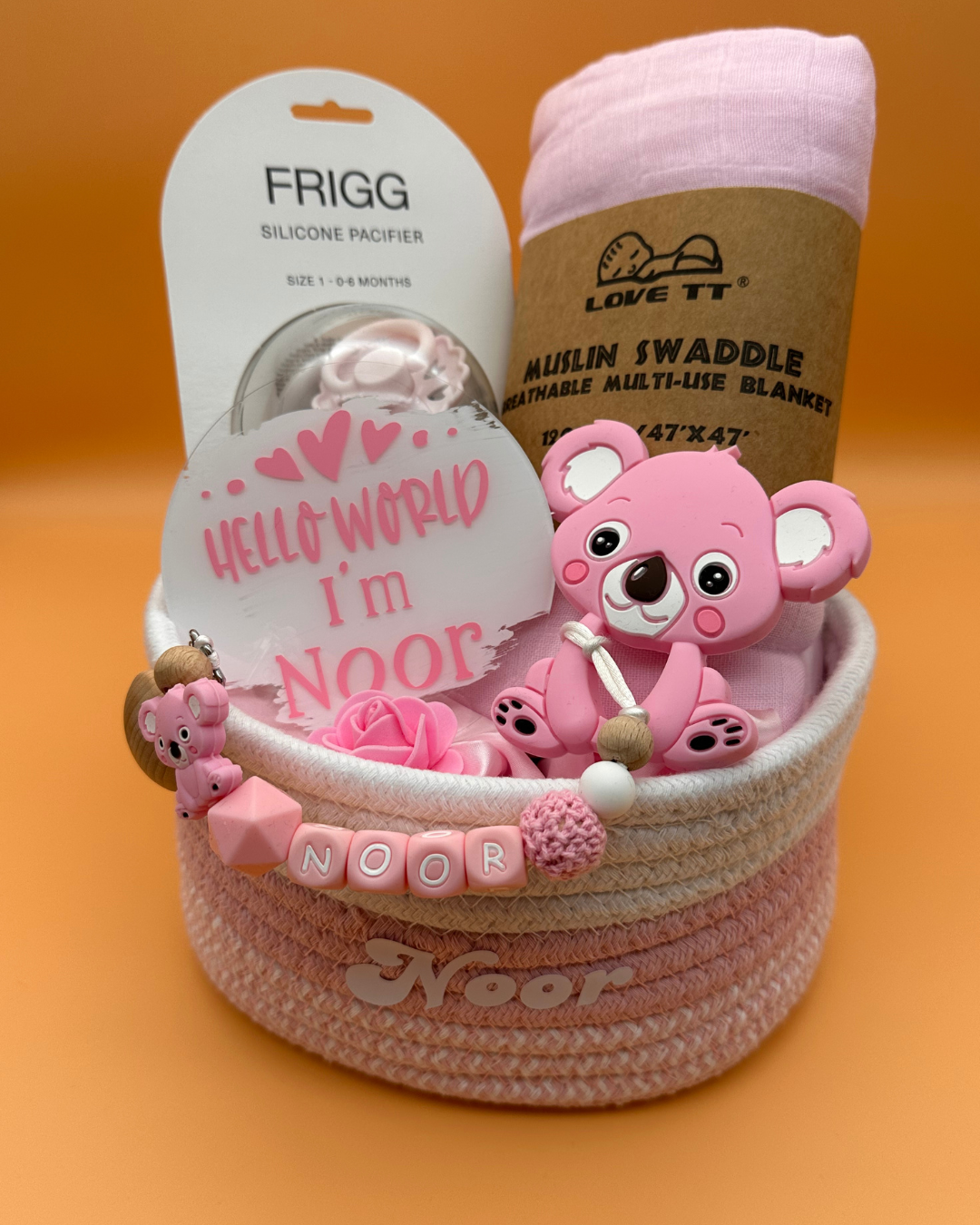 8-pieces -Baby Girl Basket