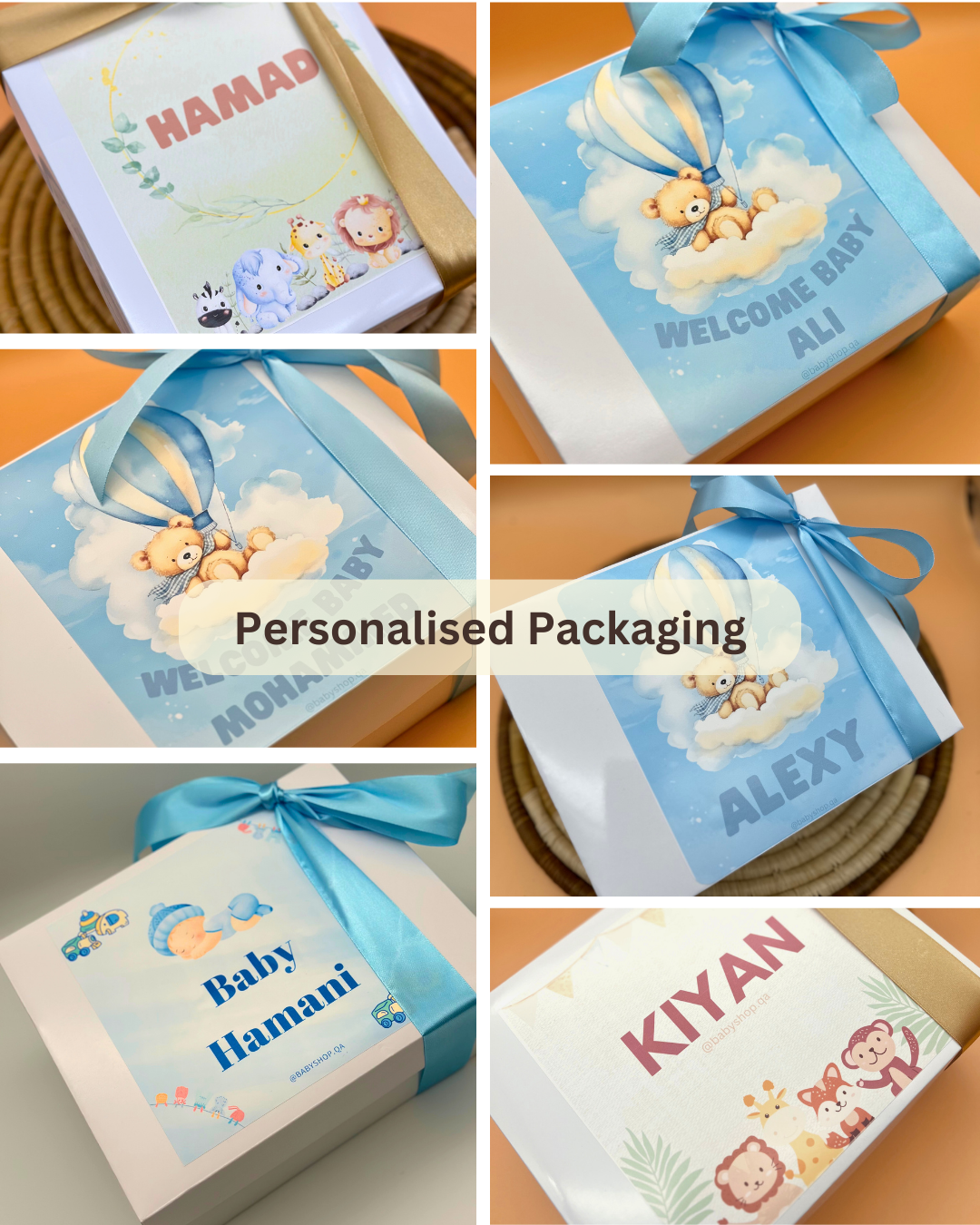 10-pieces- Comfort and Cuddles - Personalised Baby boy Gift set