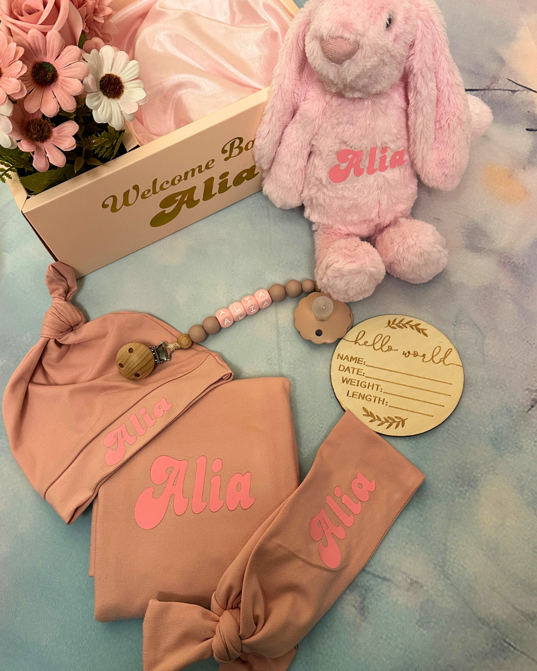 9-piece- Baby Bloom Gift Set - Pink Joy
