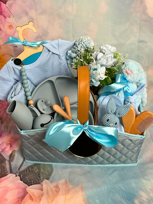27- piece - Welcome Baby Boy Reception Basket