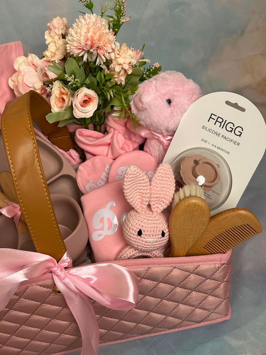 28-piece - Welcome Baby Girl Reception Basket