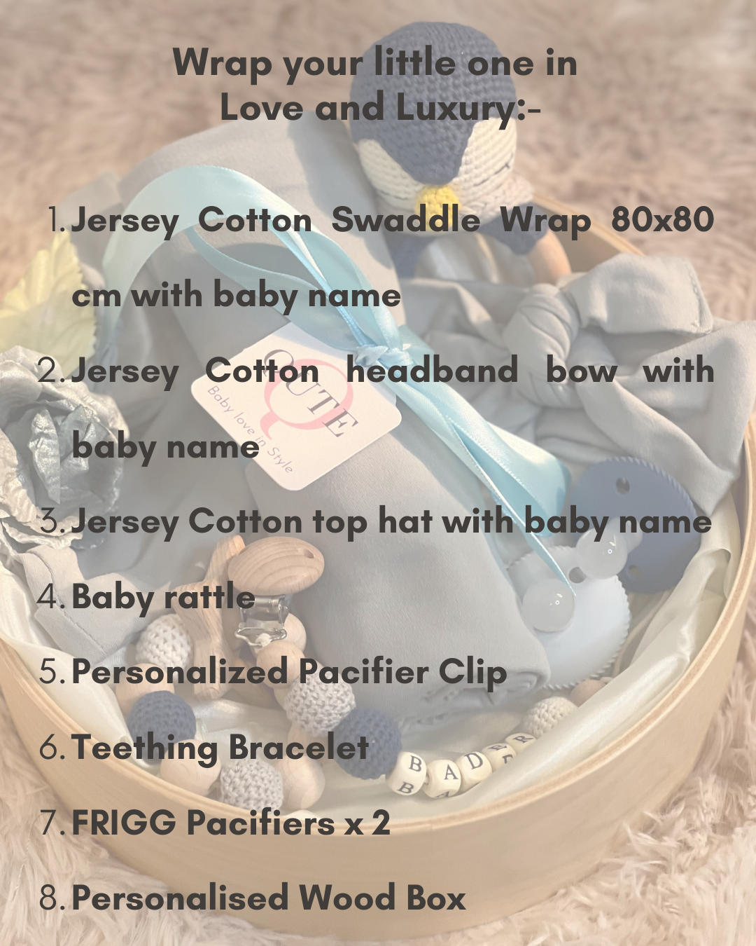 10-pieces - Elegant Baby Bliss - Dusty Blue