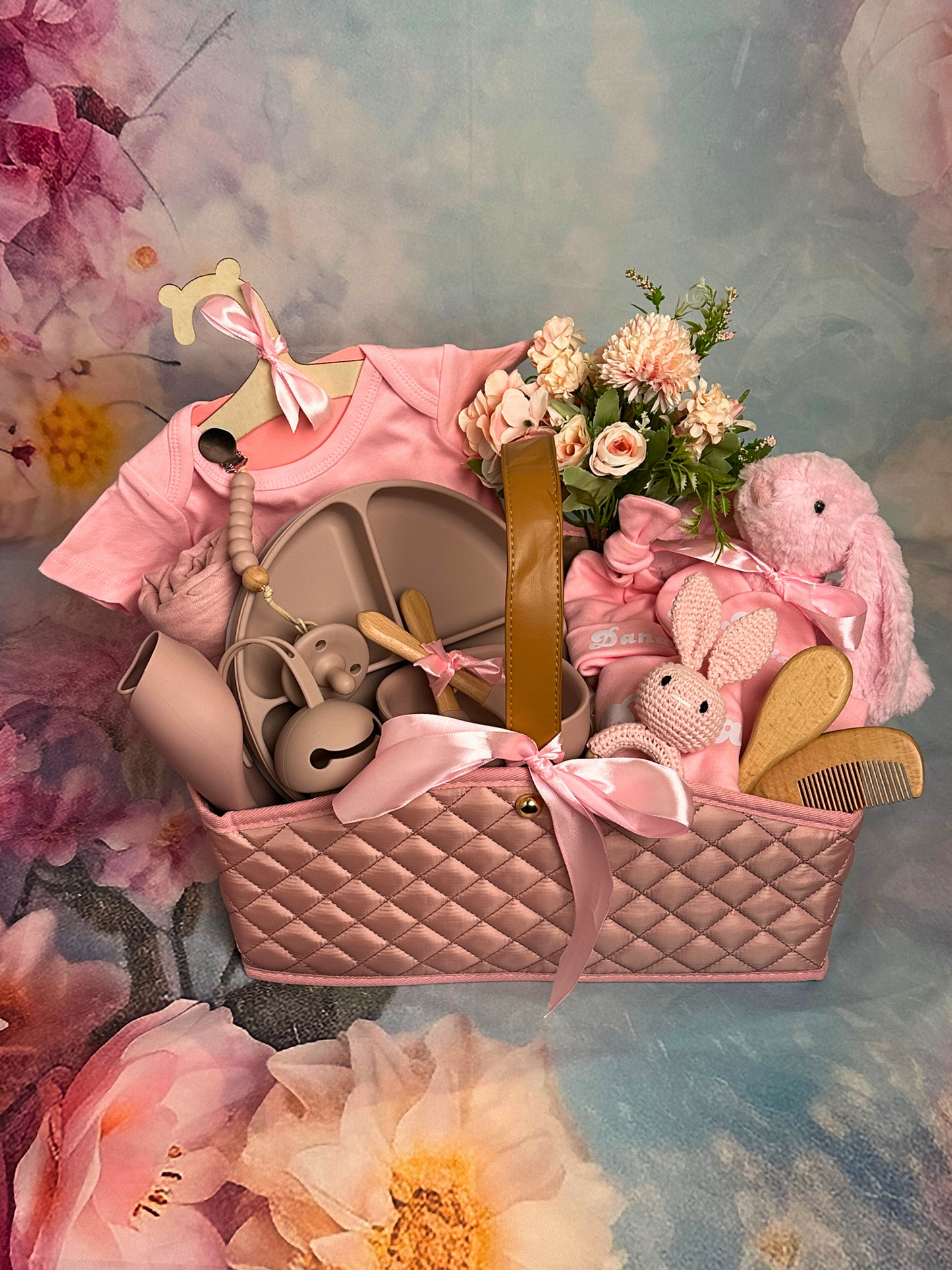 27-piece-Welcome Baby Girl Reception Basket