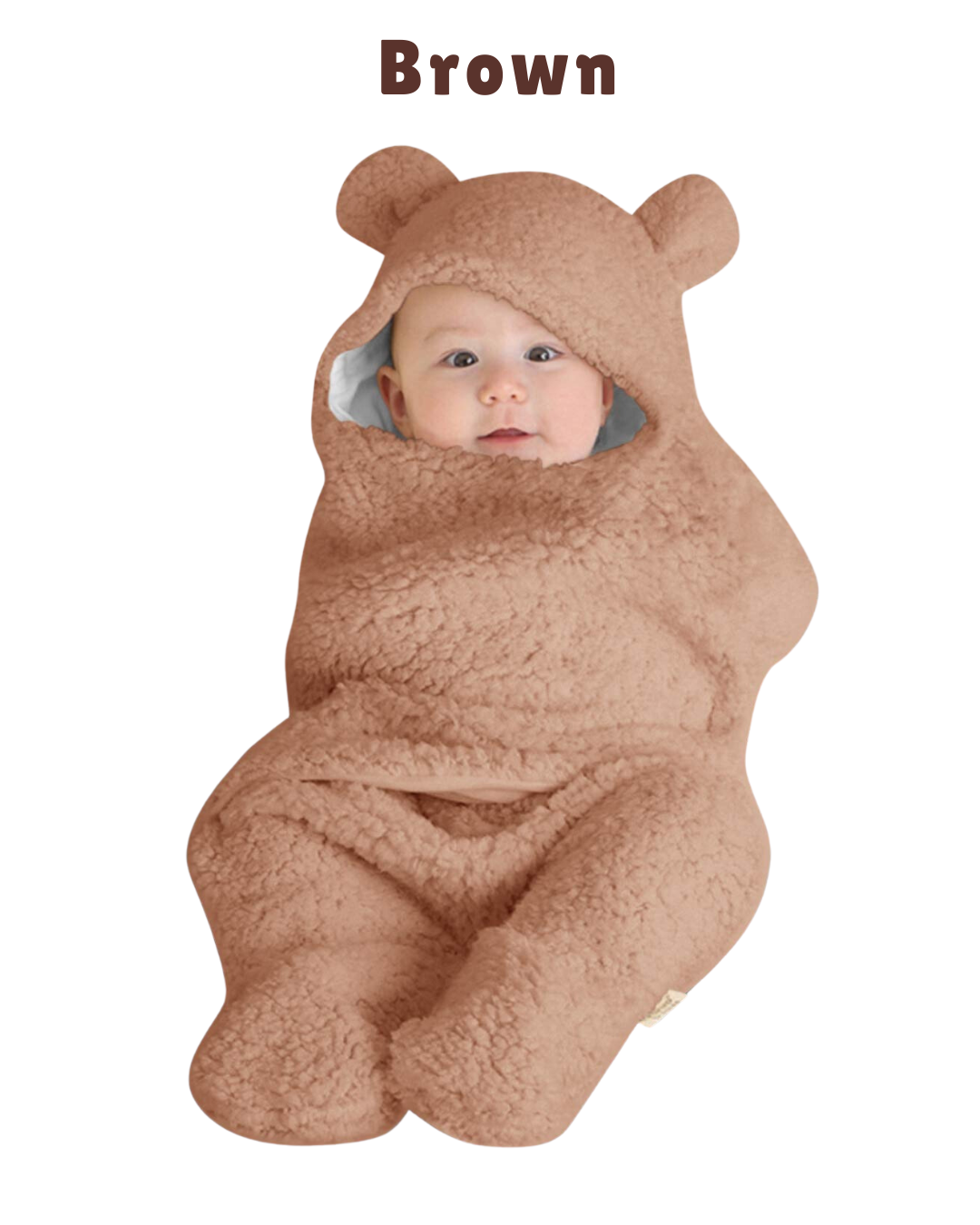 Baby Wrap Teddy Bear Blanket - Brown