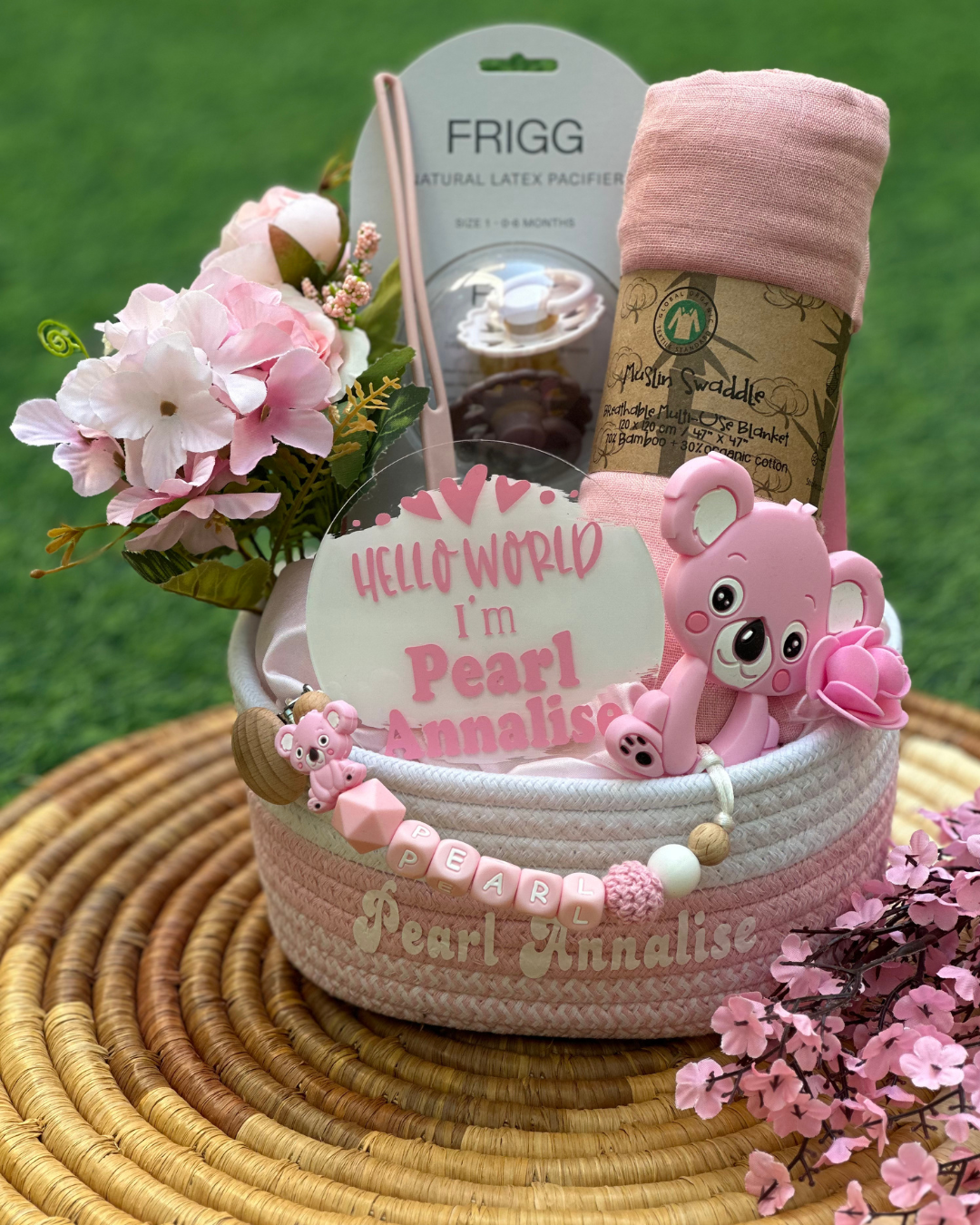 8-pieces -Baby Girl Basket