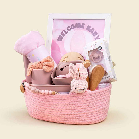 Plaza Hollandi x Qute Toddler-Ready Baby Girl Gift Basket