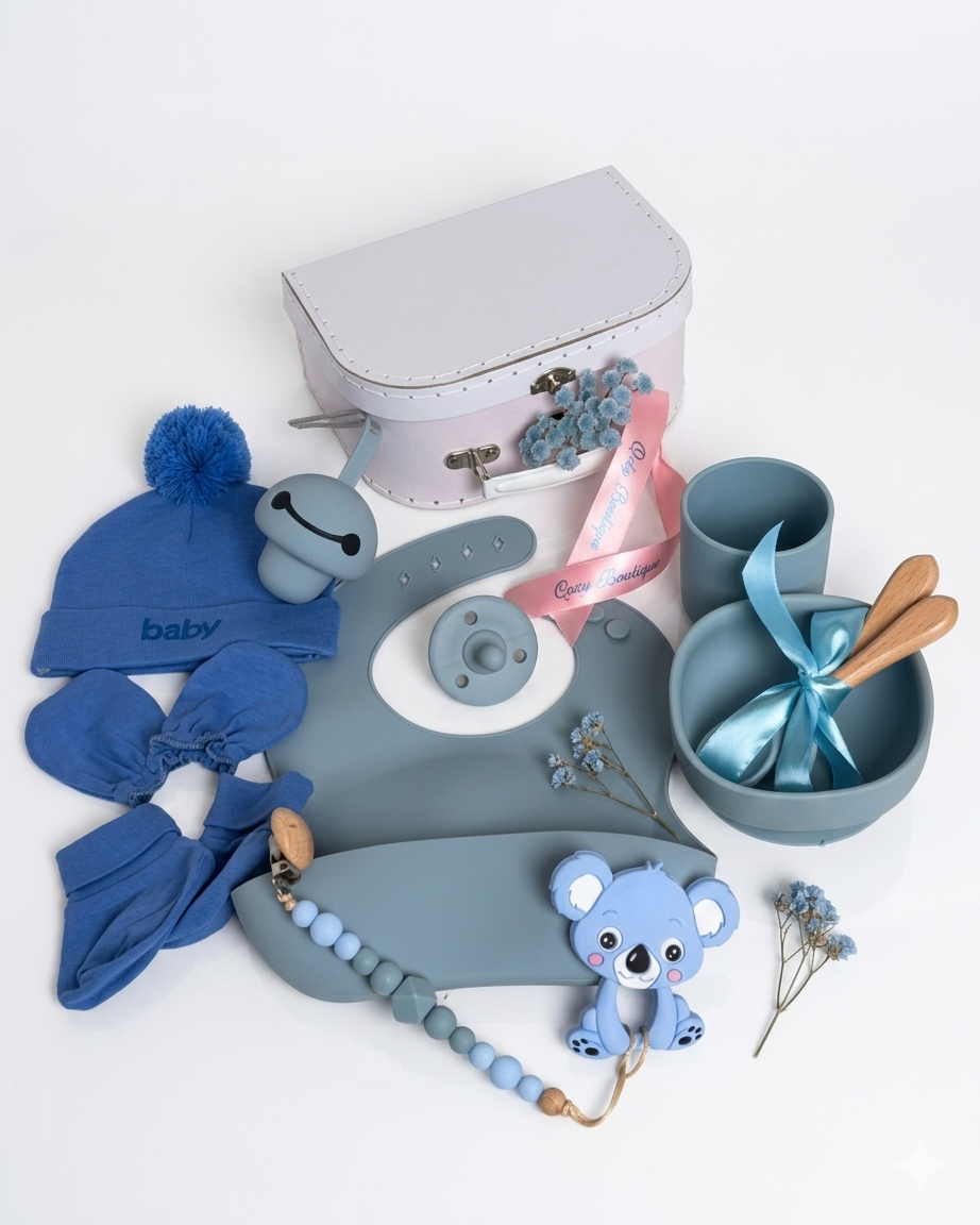 16-piece - Baby Blossom gift set - Dust blue