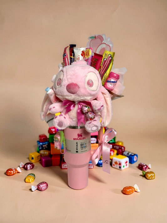 Pink Perfection Gift Bouquet - Stanley Cup Personalised with name