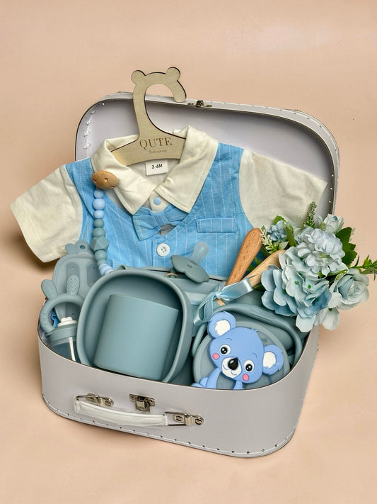 Little Gentleman's Keepsake Essentials - Blue and White