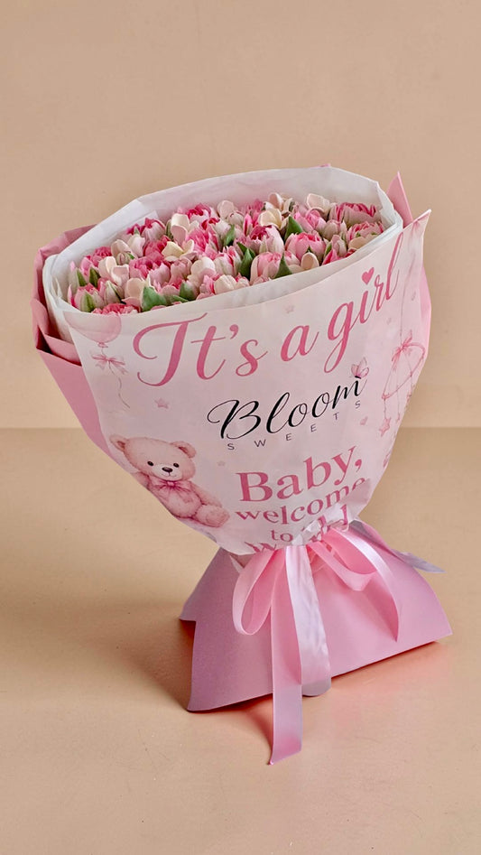 Bloom Sweets - It's a girl - Edible Marsh mellow arrangements
