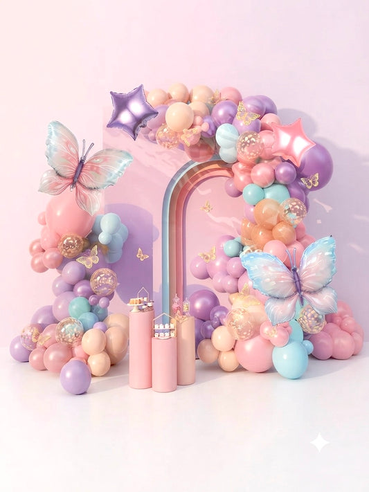 Balloon Decoration Qatar - Butterfly Bliss Balloon Arch Kit