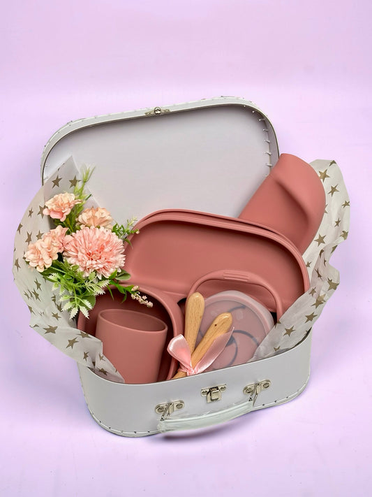 Mealtime Memories -Baby Feeding Set - Dark Pink