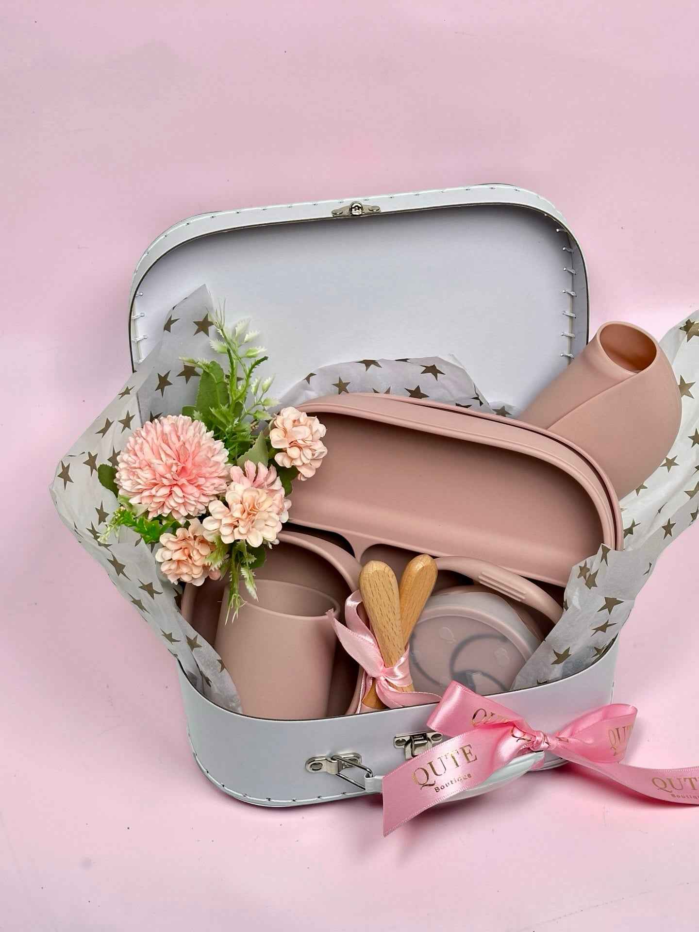 Mealtime Memories Baby Feeding Set - Rose Pink for Fun and Independent Eating