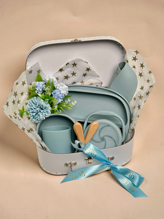 Mealtime Memories -Baby Feeding Set - Dusty Blue